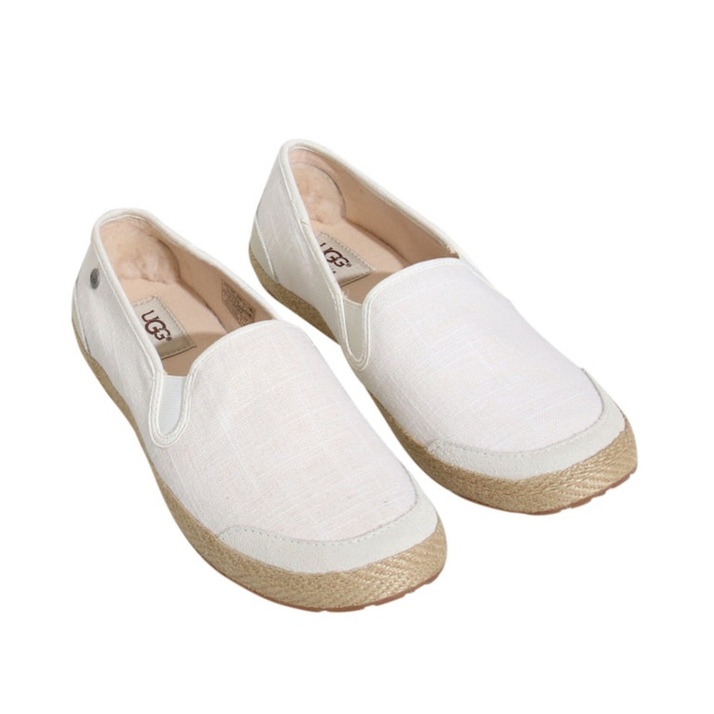 UGG Delizah Canvas Espadrille Slip-Ons with Cap Toe. 9.
